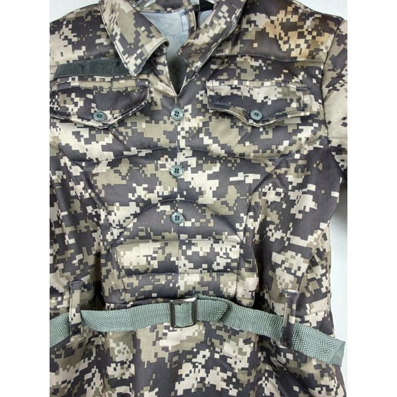 Boys Size 7 ARMY CAMO UNIFORM Halloween Costume Cosplay Rambo Hallows Eve - Picture 3 of 6